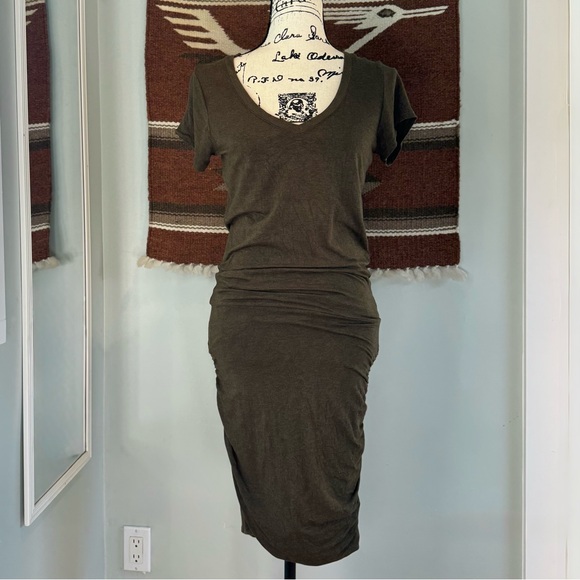 PrAna Foundation Olive Ruched Dress - Picture 3 of 11